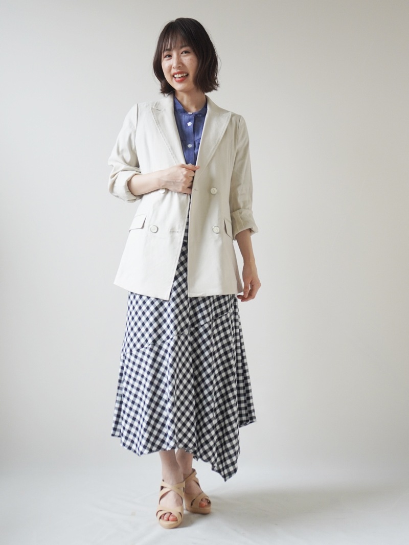 【50%OFF】ビスコース麻ストレッチWブレストピークドラペルジャケット