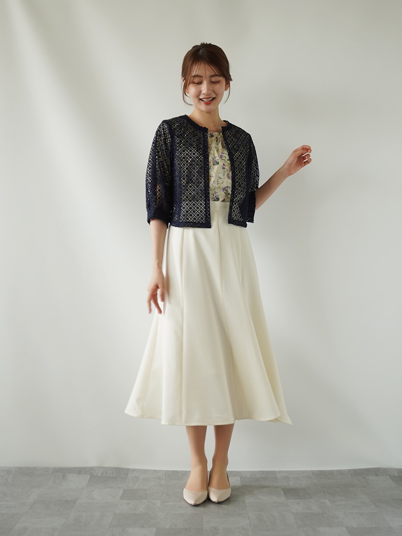 【30％OFF】花柄プリントシャーリングブラウス