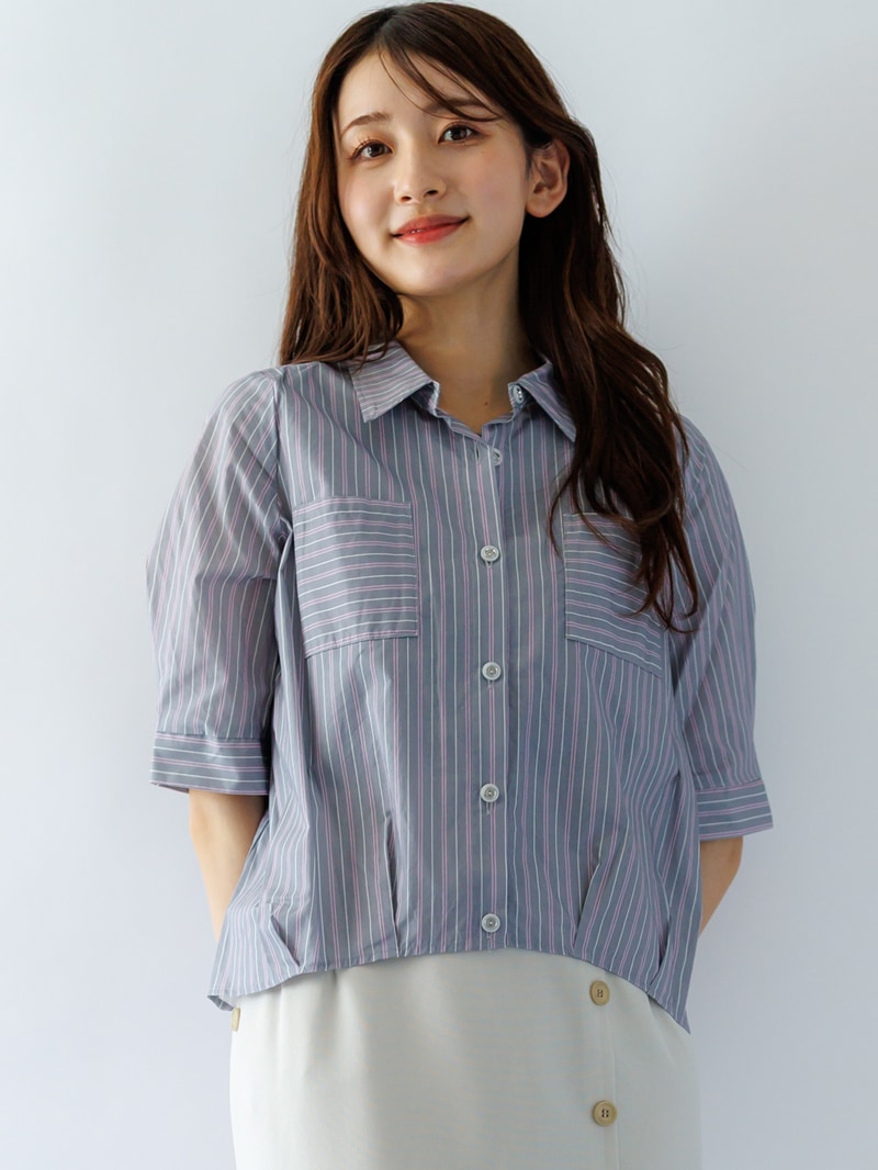 40%OFF】ストライプ 裾タックシャツ｜KarLParkLane Style ONLINE