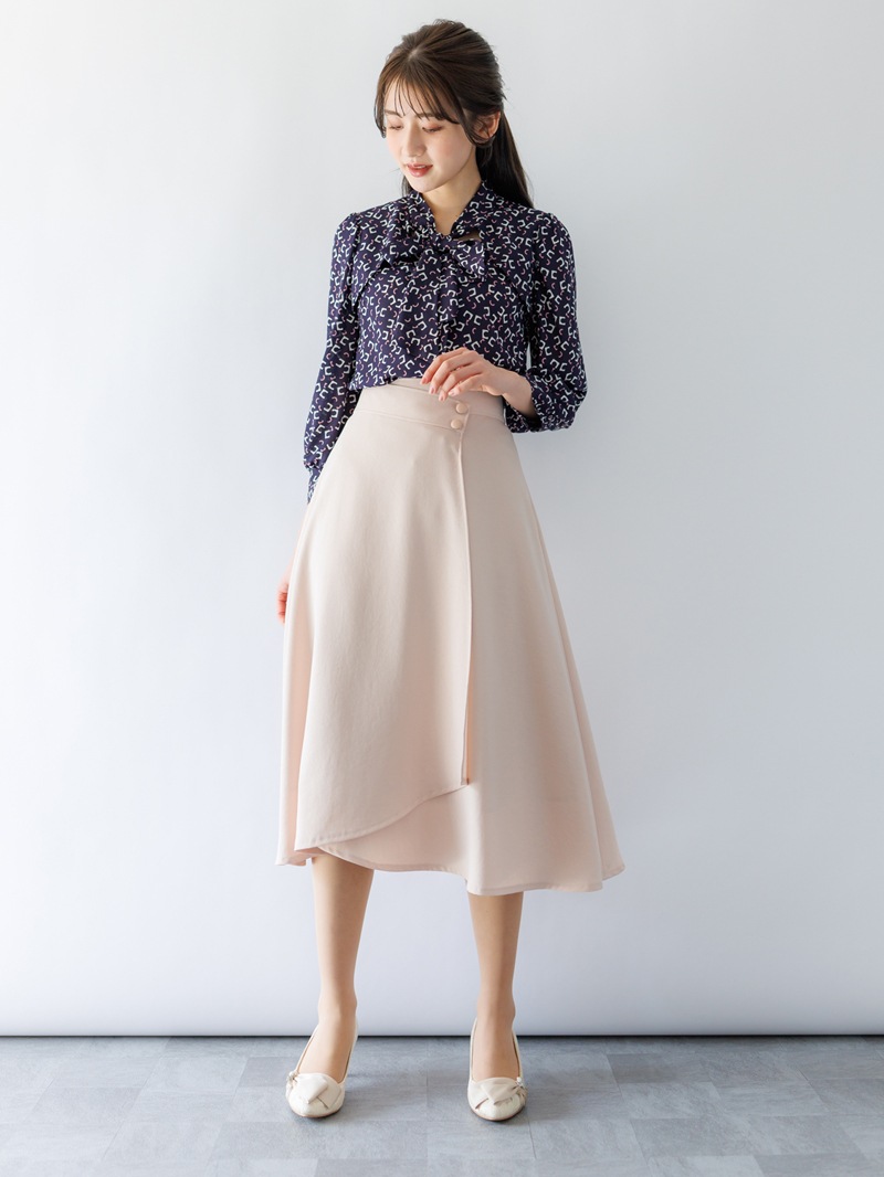 バックサテン巻風フレアースカート｜KarLParkLane Style ONLINE SHOP