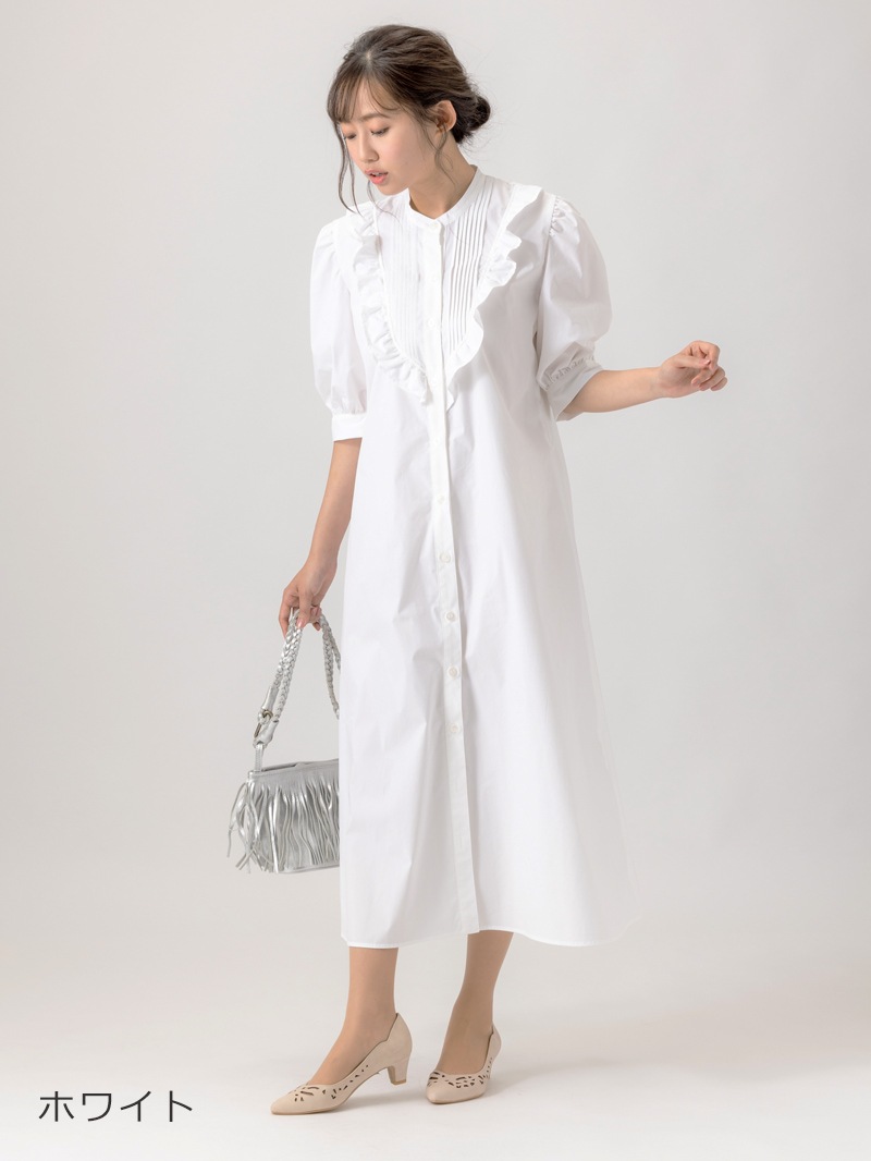 タイプライターフリルシャツワンピース｜KarLParkLane Style ONLINE SHOP