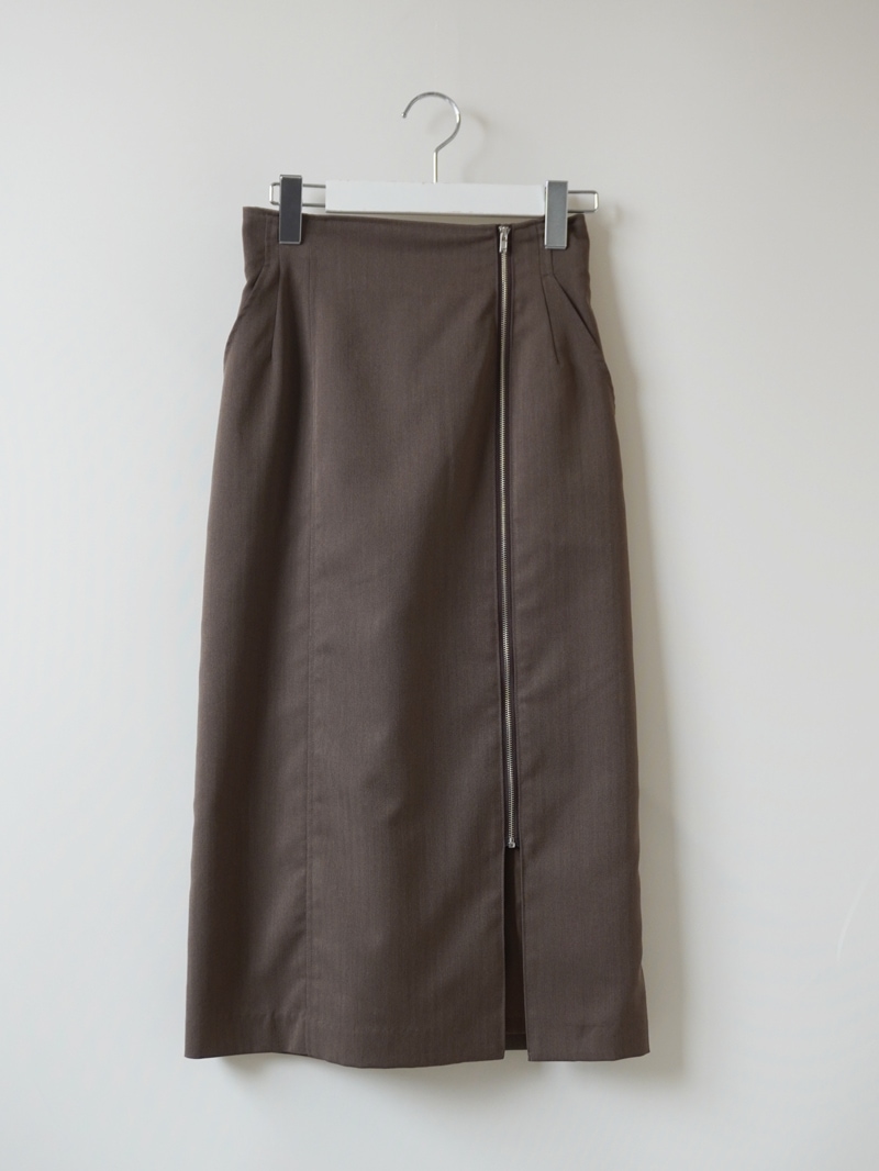 ヘリンボーンサイドファスナースカート