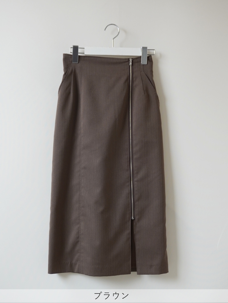 ヘリンボーンサイドファスナースカート