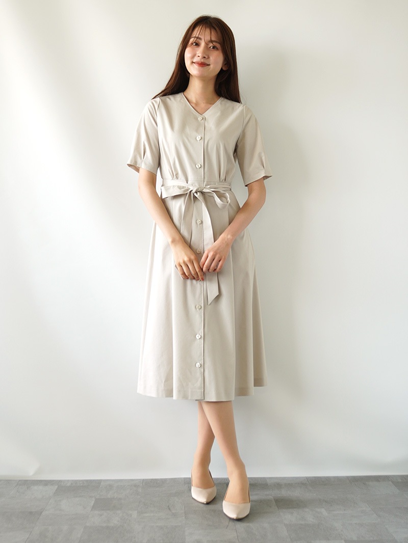 【20%OFF】リネンタイプライターシャツワンピース