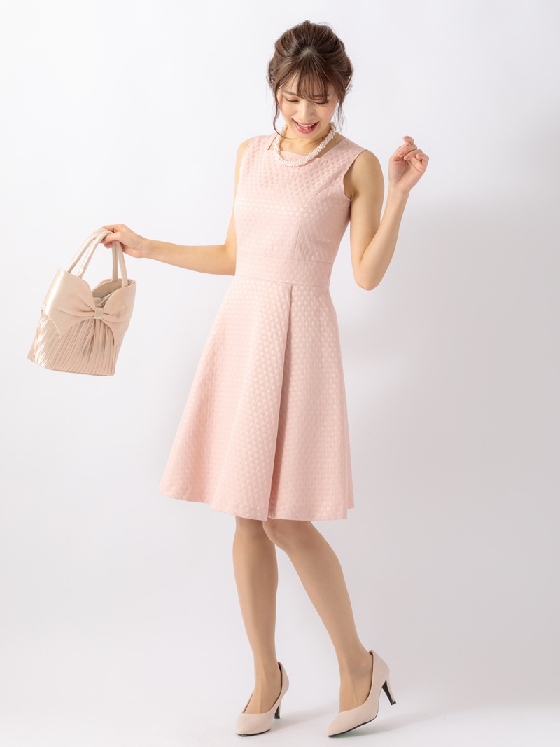 【定番アイテム半額】ドットＪＱ×レースセットワンピース［ドレス］