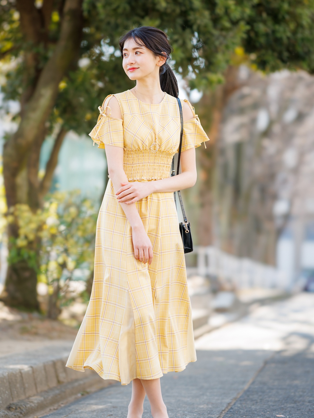 チェック肩あきワンピース｜KarLParkLane Style ONLINE SHOP
