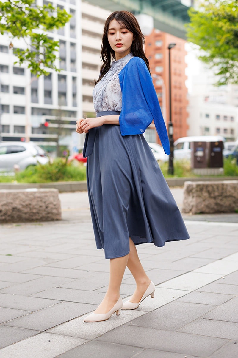 ドットジャガードカーディガン