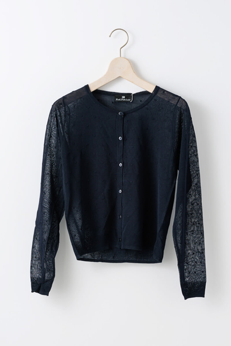 ドットジャガードカーディガン