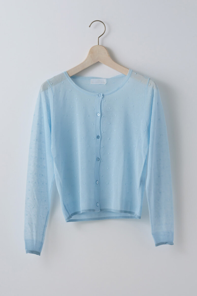 ドットジャガードカーディガン