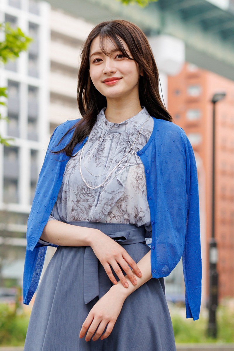 ドットジャガードカーディガン