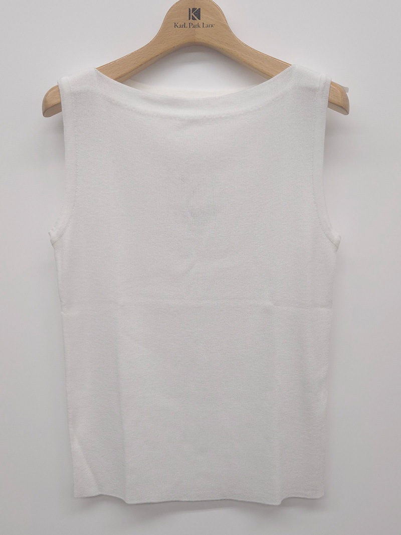 【WEB限定70％OFF】ボートネックシアー素材タンクトップ