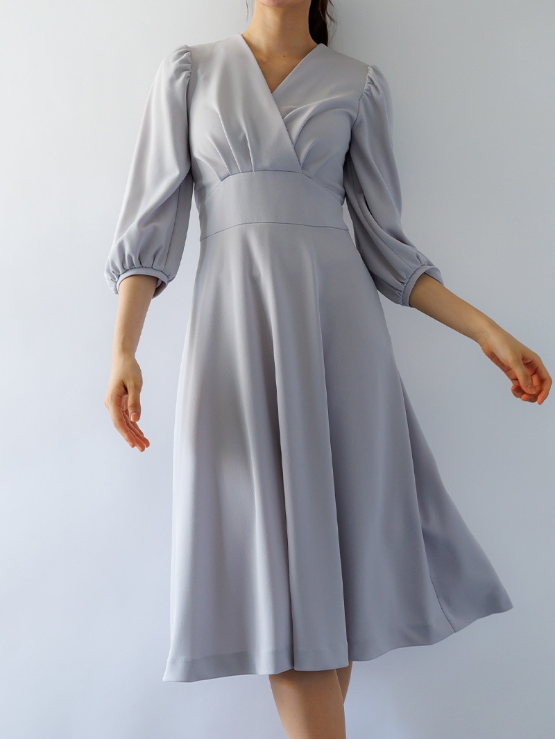 ニット カシュクールワンピース