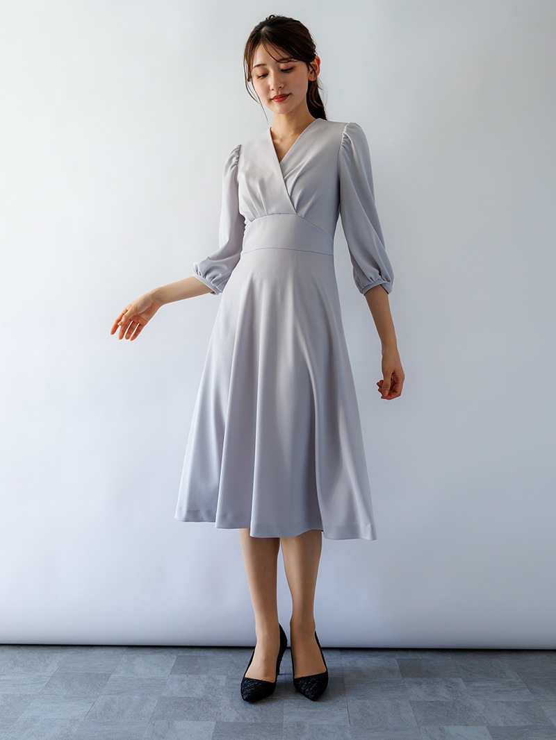 ニット カシュクールワンピース