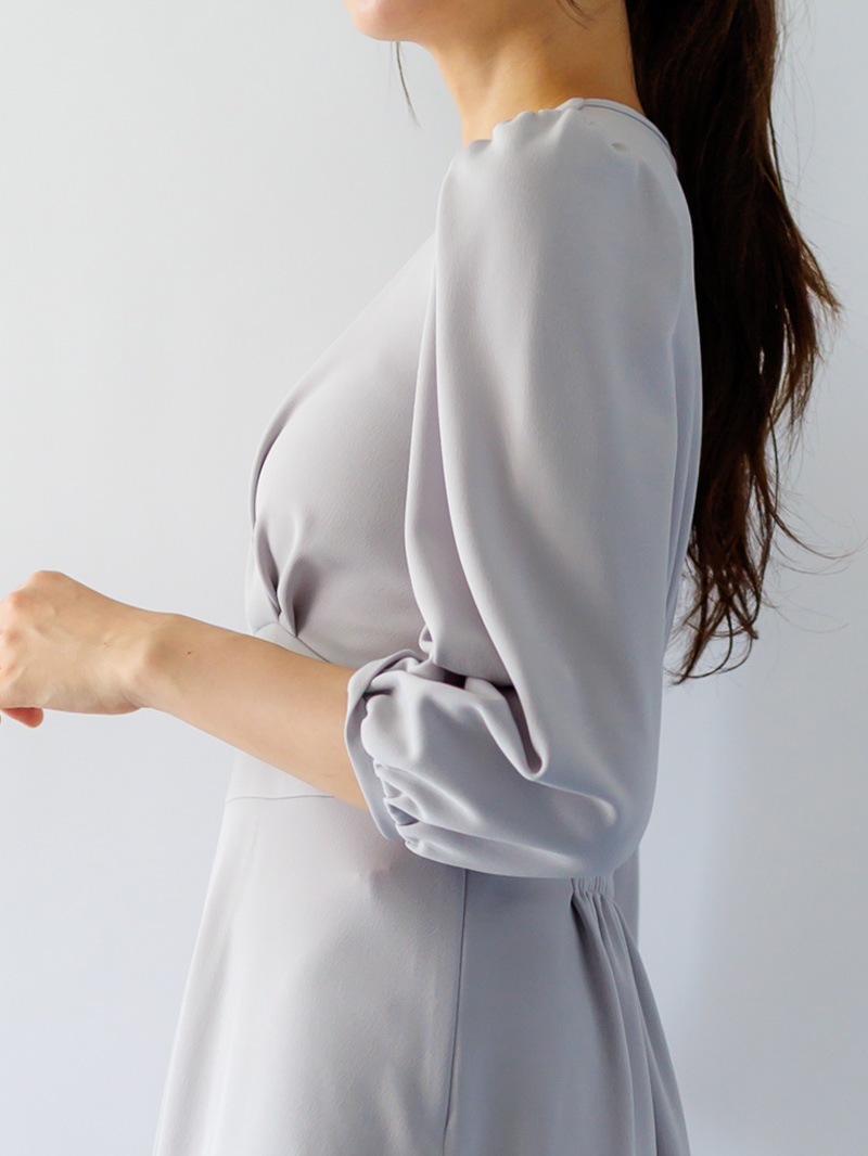 ニット カシュクールワンピース