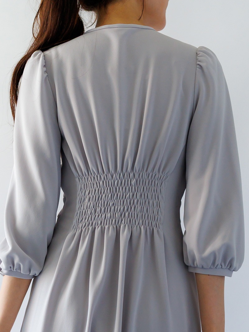 ニット カシュクールワンピース