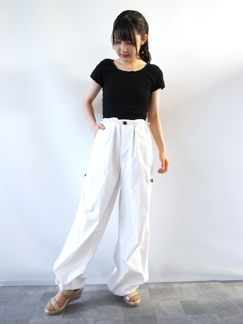 【30%OFF】シャーリングカットソー