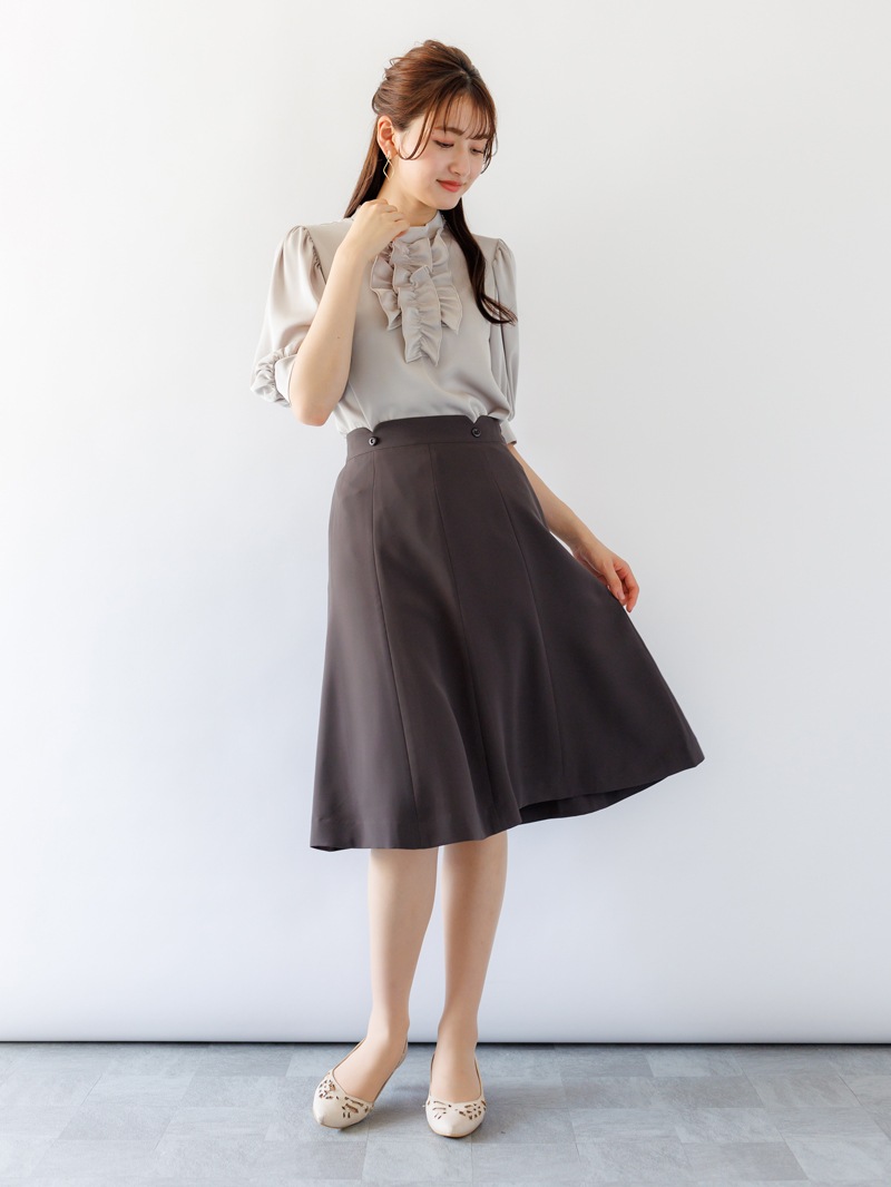 【春SALE】ダブルクロスハギフレアースカート