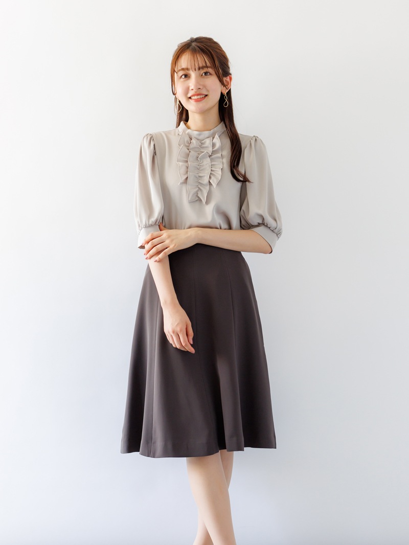 【春SALE】ダブルクロスハギフレアースカート