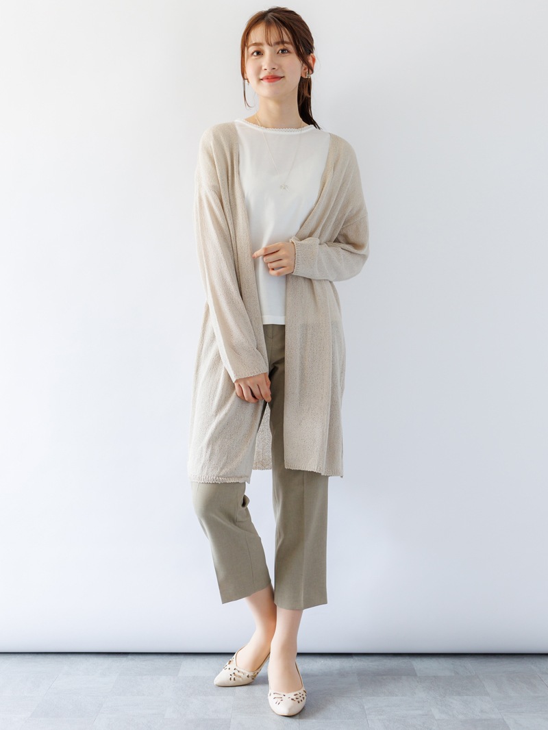 【春SALE】麻調センタープレスパンツ
