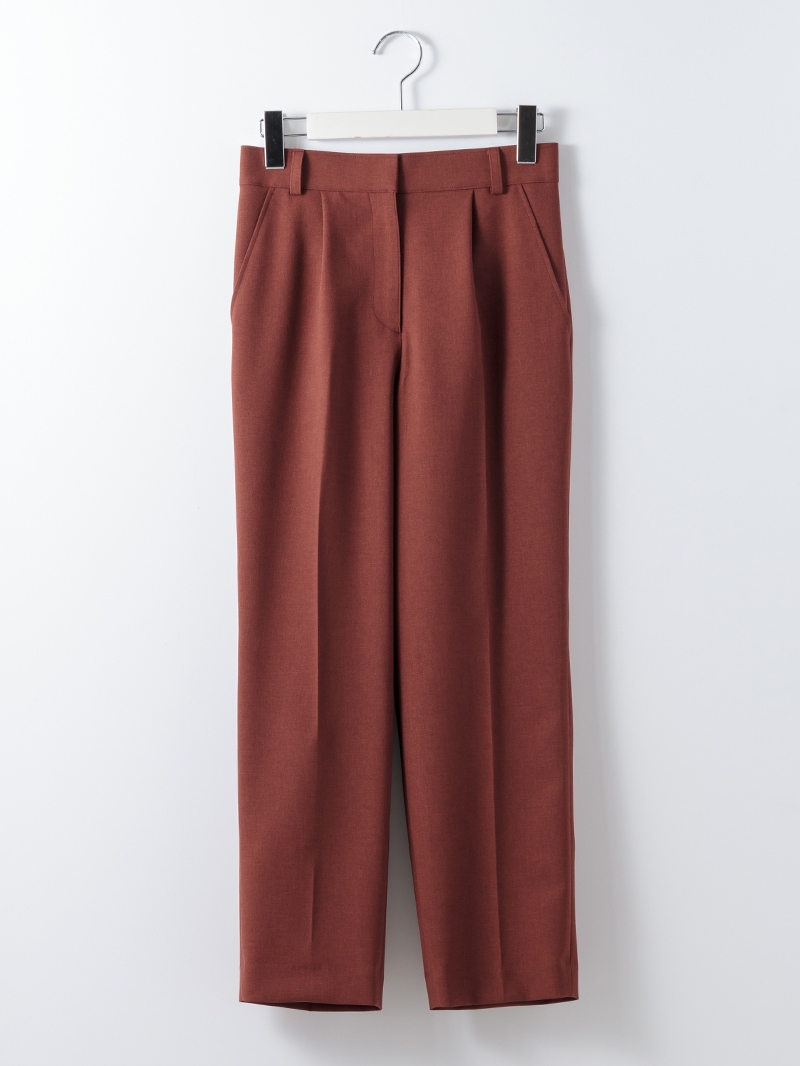 【春SALE】麻調センタープレスパンツ