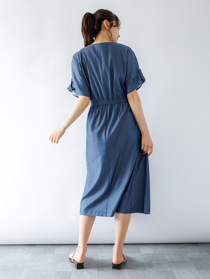 リヨポリツイルライト ドローストリングワンピ