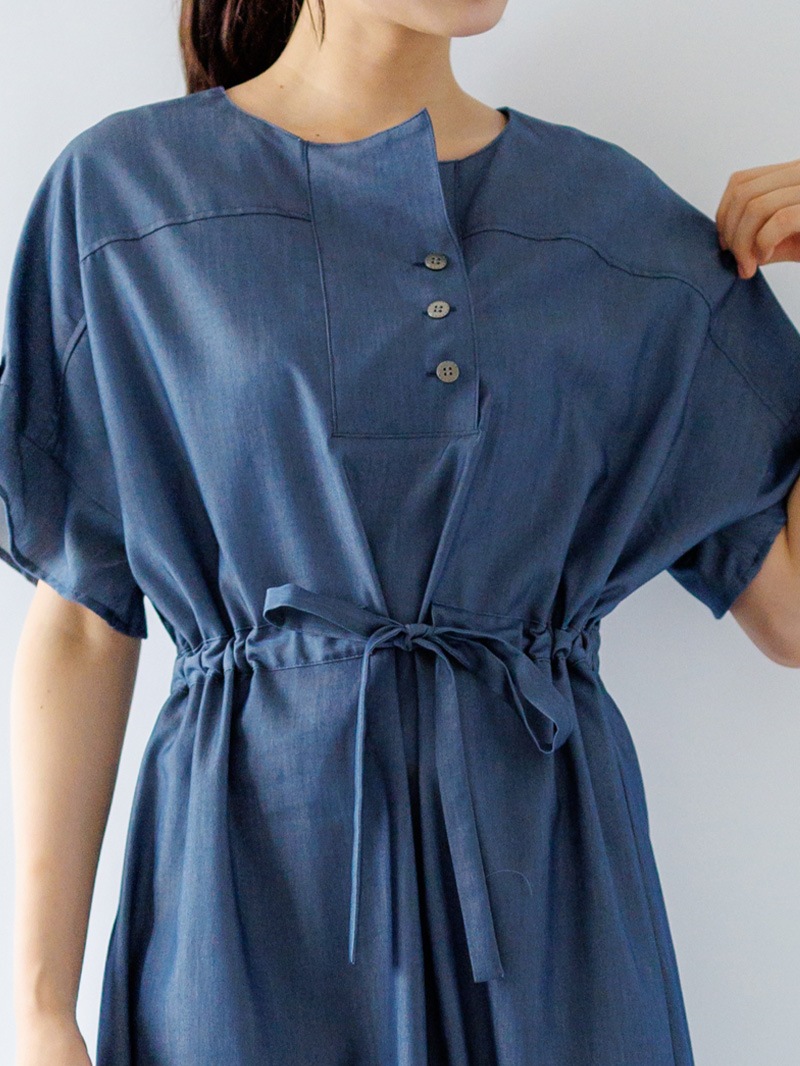 リヨポリツイルライト ドローストリングワンピ