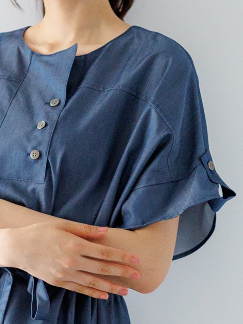 リヨポリツイルライト ドローストリングワンピ