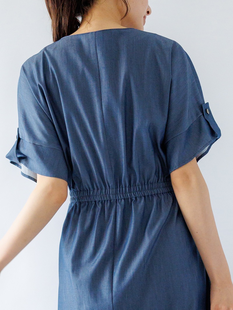 リヨポリツイルライト ドローストリングワンピ