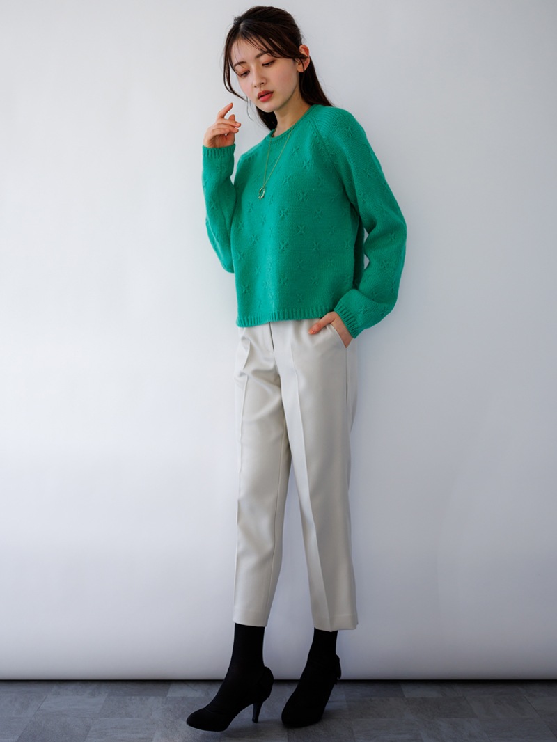 【30%OFF】綾二重センタープレスパンツ