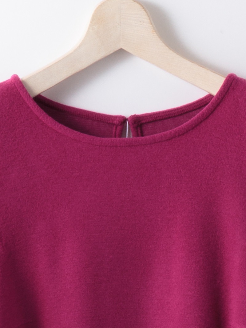 丸首袖口タックカットソー＜アウトレット均一価格＞