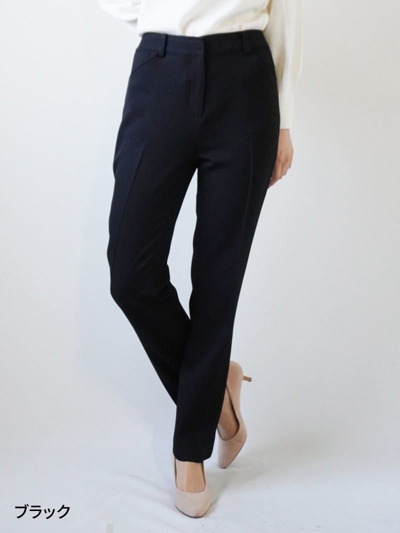 【60%OFF】エスウールツイルスリットセンタープレスパンツ