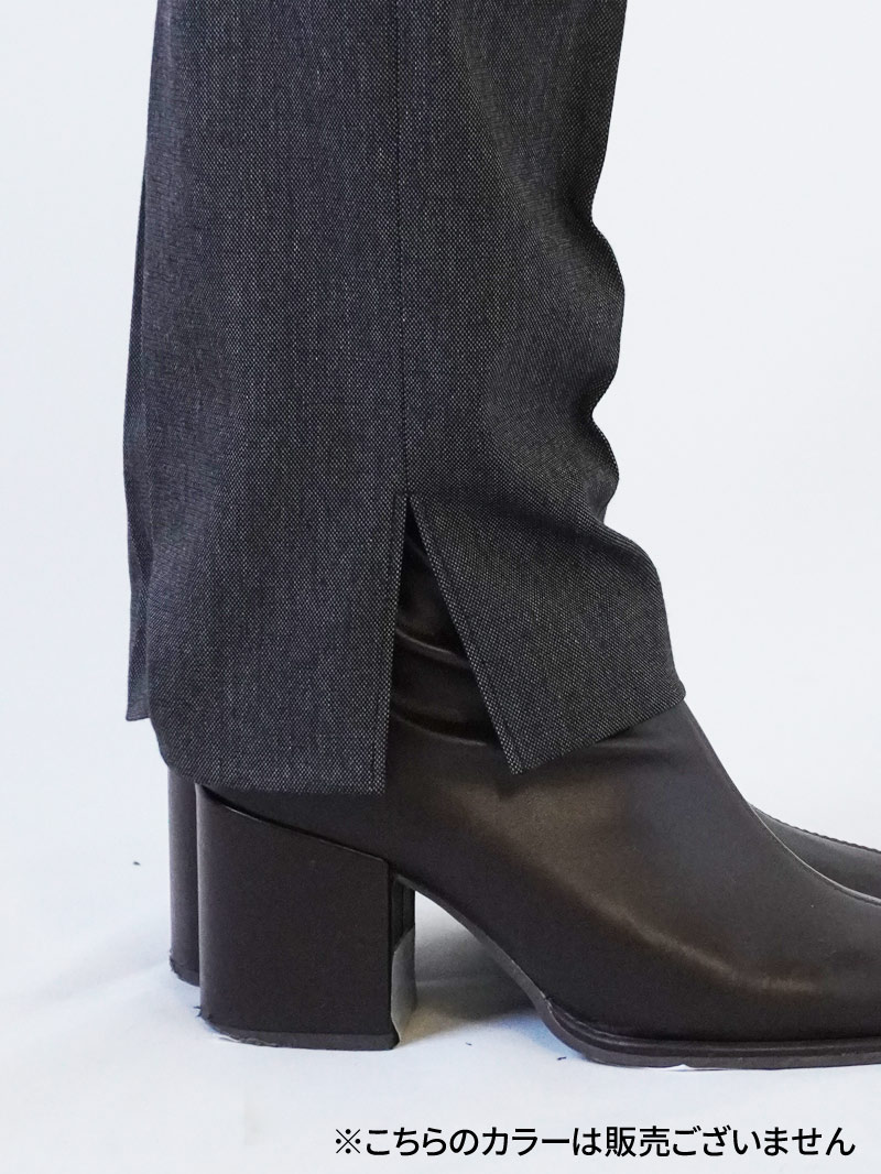 【60%OFF】エスウールツイルスリットセンタープレスパンツ