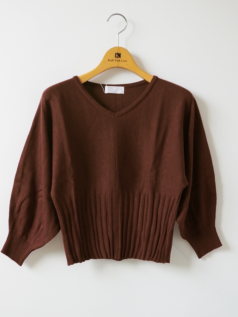 Vネックドルマンニット＜アウトレット均一価格＞