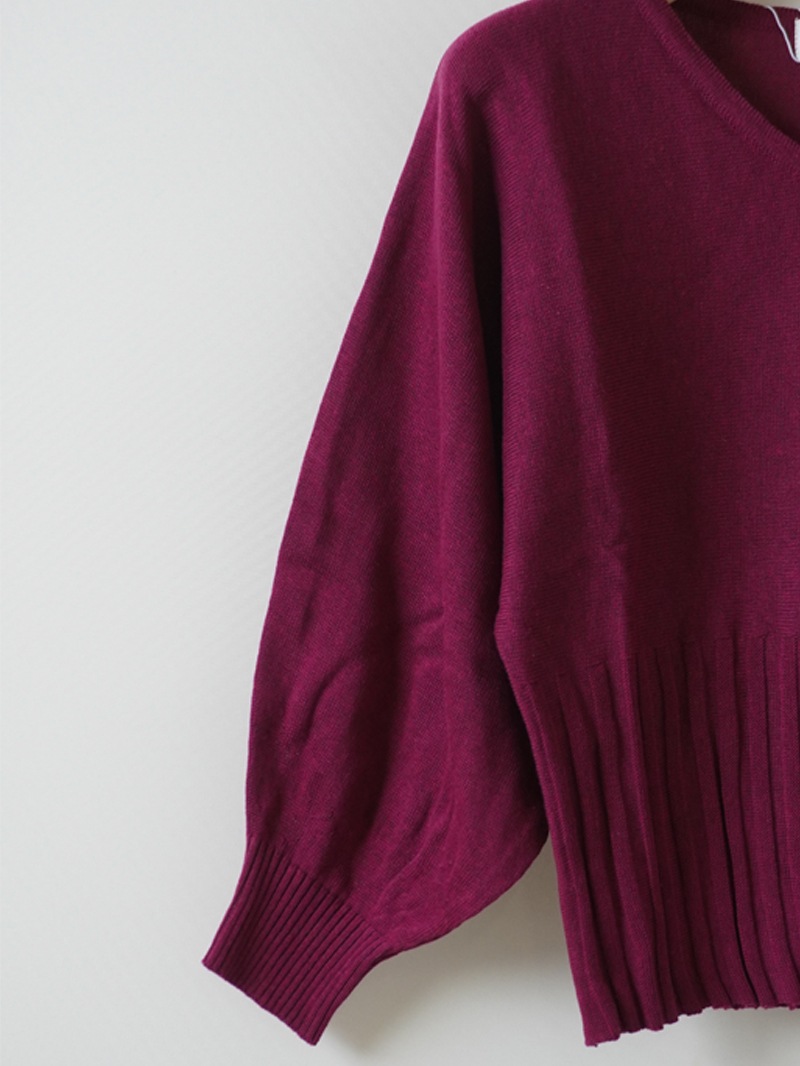 Vネックドルマンニット＜アウトレット均一価格＞