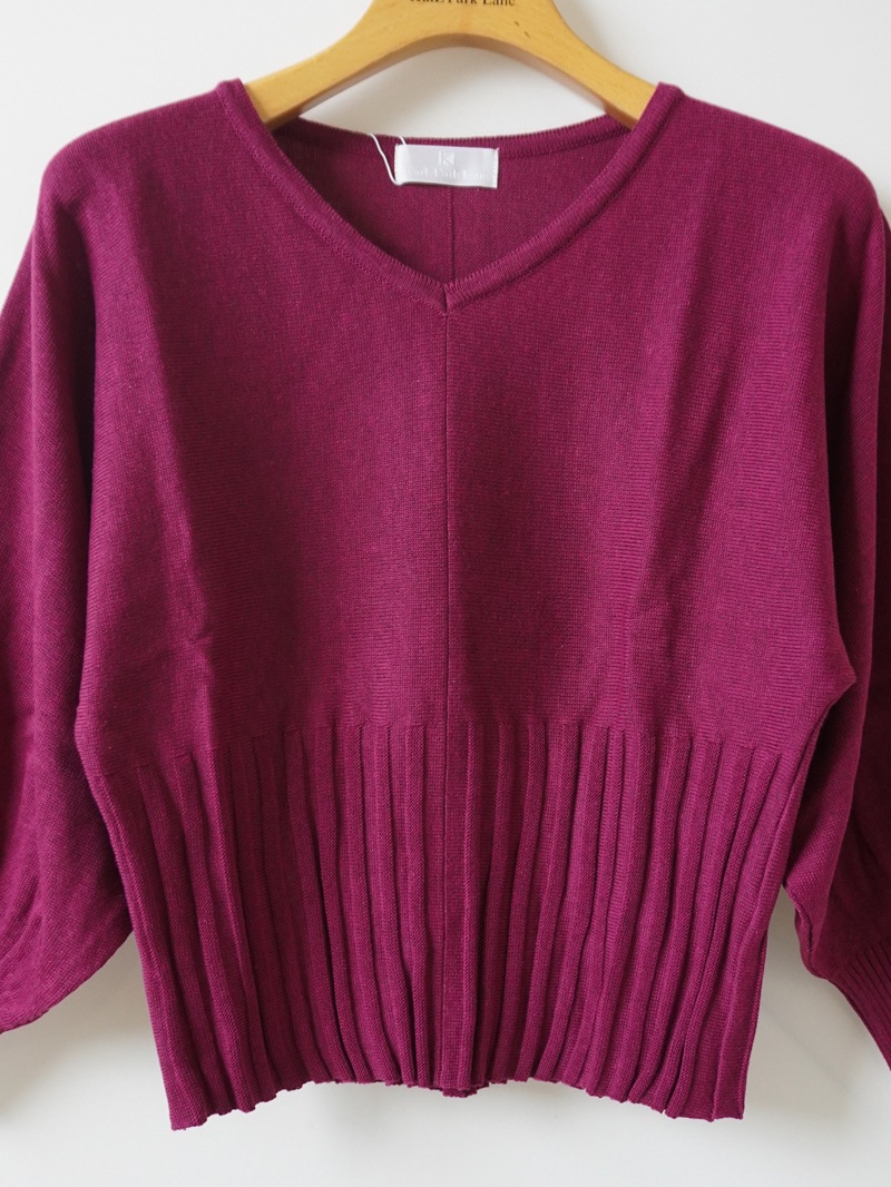 Vネックドルマンニット＜アウトレット均一価格＞