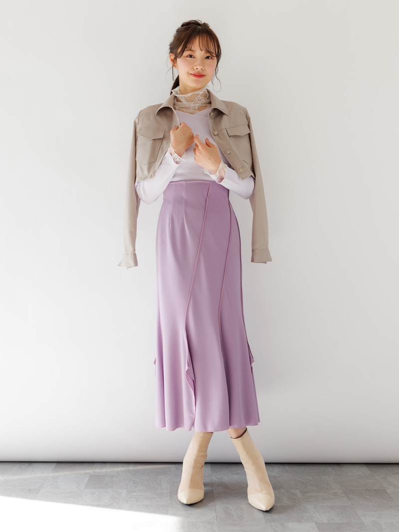 ニット切替マーメイドスカート