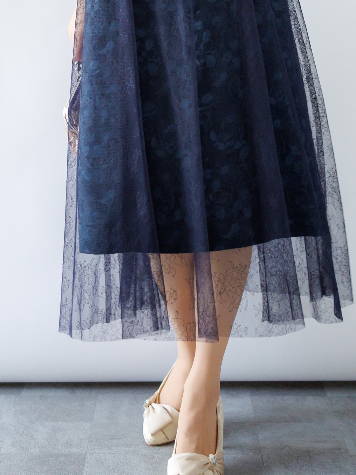 チュールボレロ付ジャガードワンピース