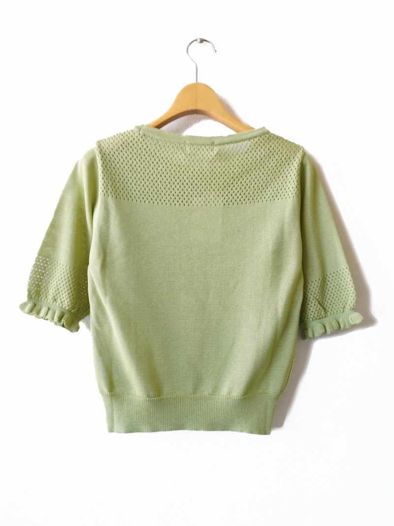himawari 天竺×透かし丸首ニット｜KarLParkLane Style ONLINE SHOP