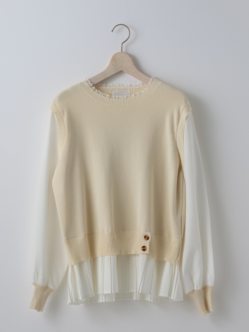 裾プリーツチュニック