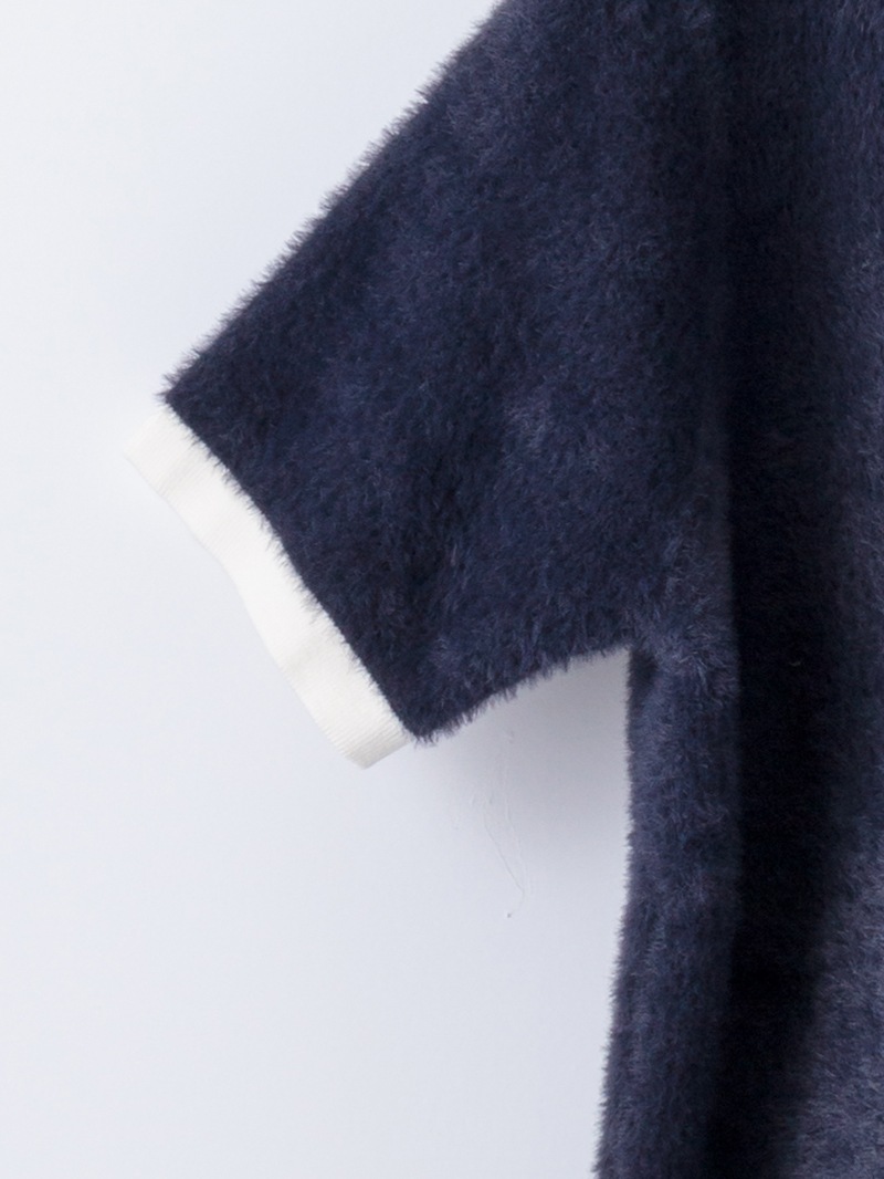 【70％OFF】ミンクライクファー丸首ニット