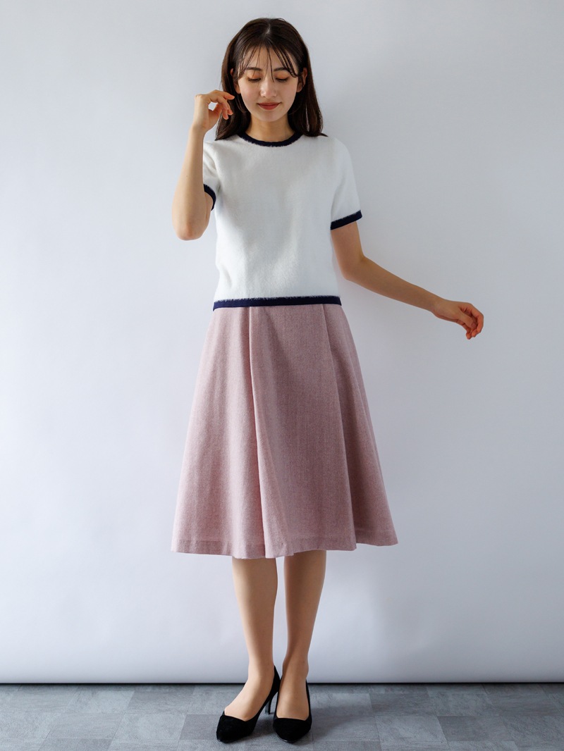 【70％OFF】ミンクライクファー丸首ニット