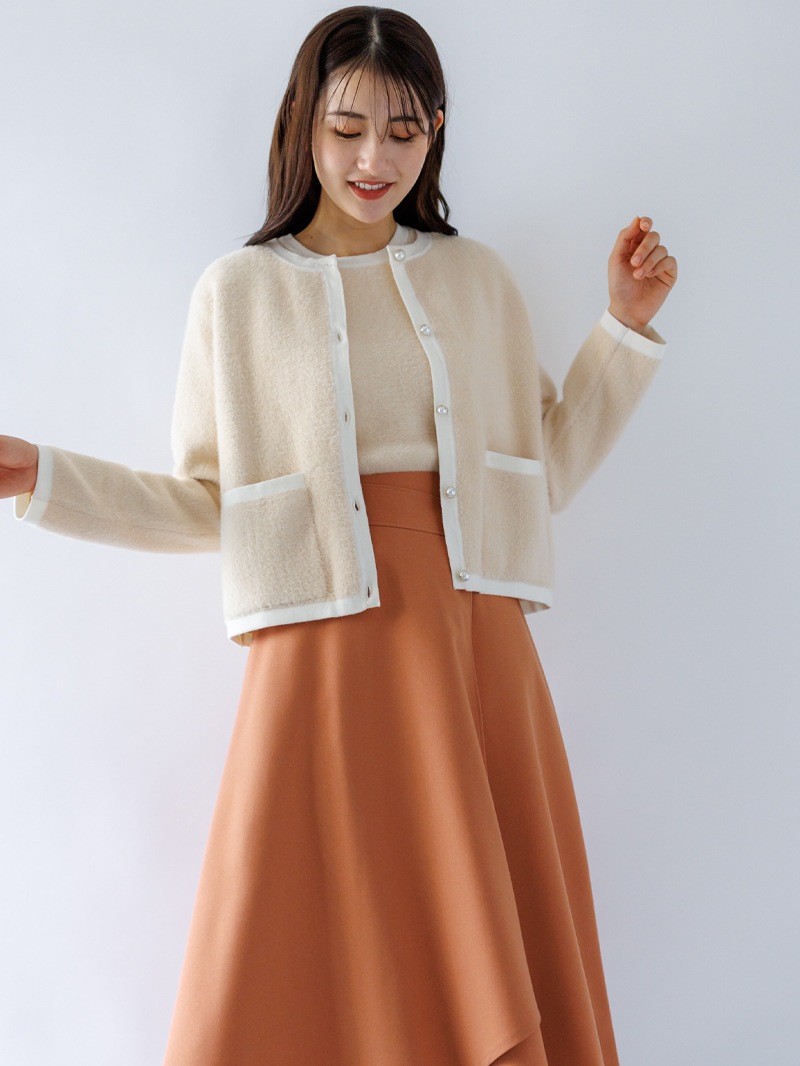 【70％OFF】ミンクライクファー丸首ニット