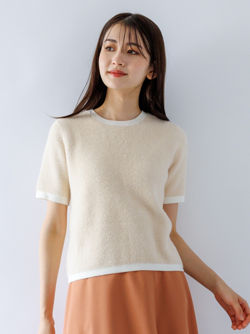 【70％OFF】ミンクライクファー丸首ニット