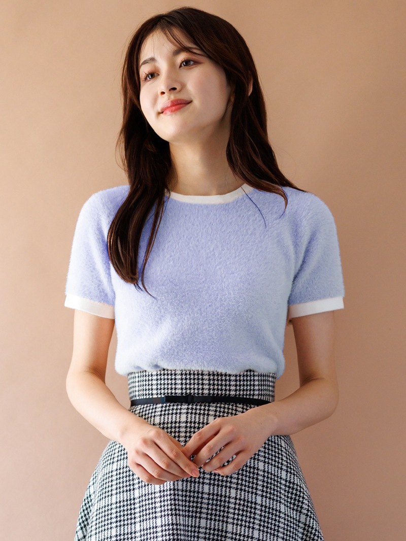 BLACK FRIDAY】ミンクライクファー丸首ニット＜アウトレット均一価格