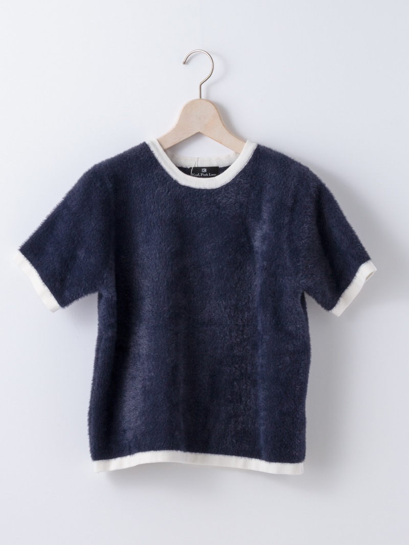 【70％OFF】ミンクライクファー丸首ニット