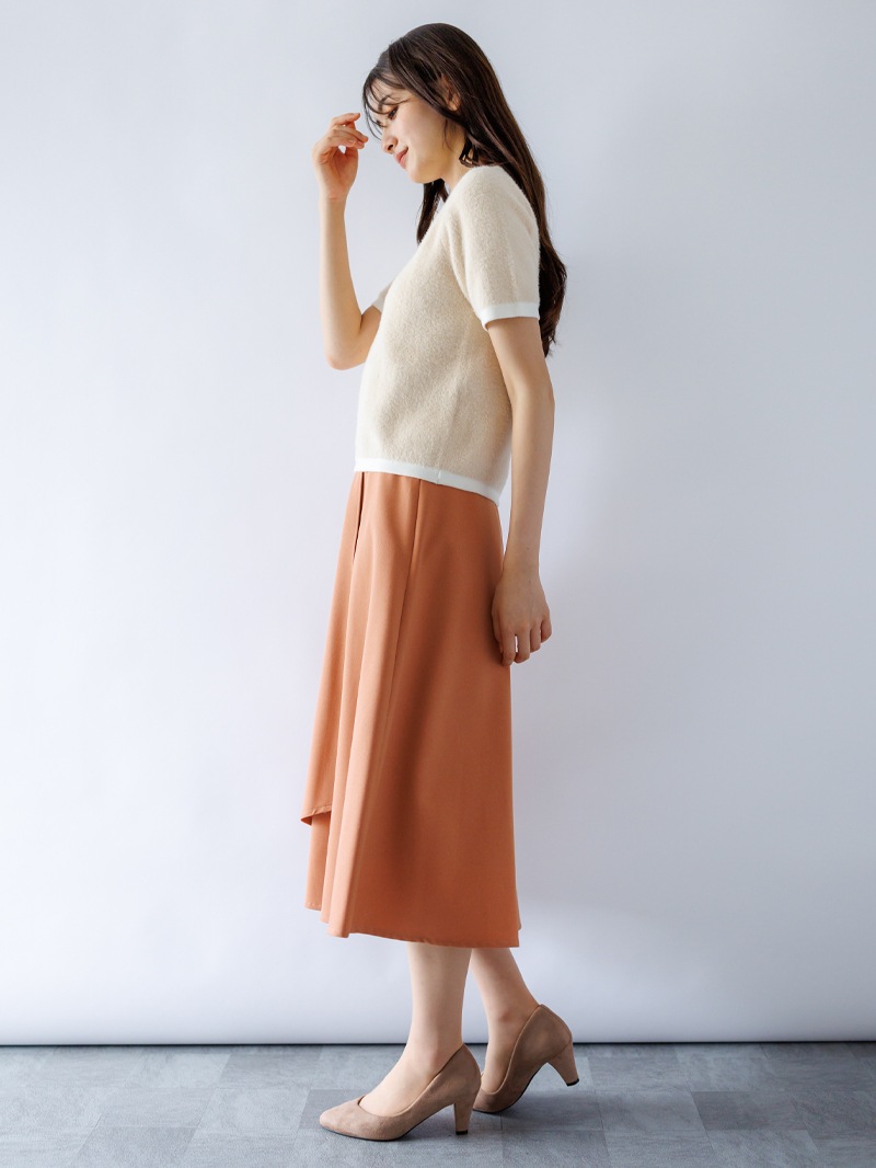 【70％OFF】ミンクライクファー丸首ニット