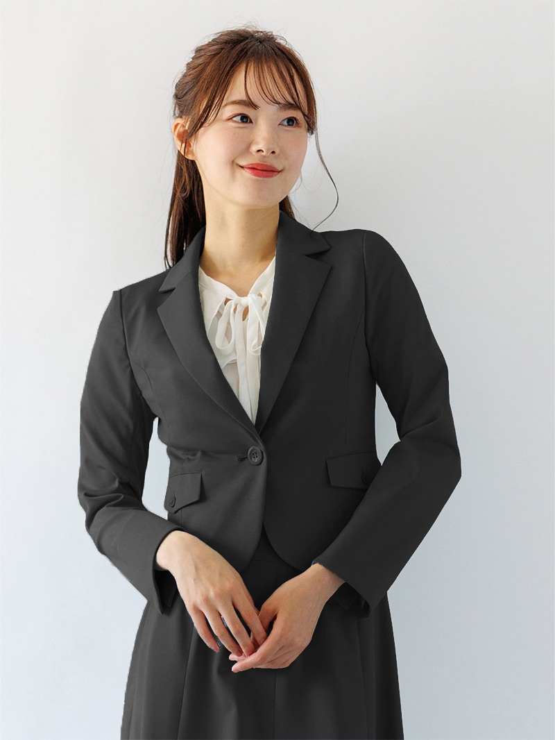 コンパクトストレッチラッセルテーラードジャケット