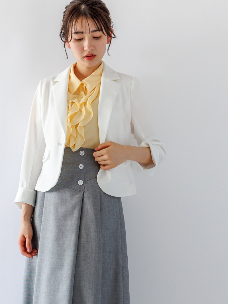 コンパクトストレッチラッセルテーラードジャケット