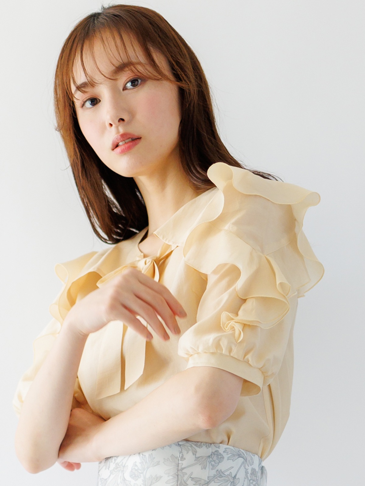 M相当/美品✨ SAINT LAURENT フリル 襟 長袖 ブラウス 2020 M相当/美品✨ SAINT LAURENT フリル 襟 長袖 ブラウス 2020 SAINT