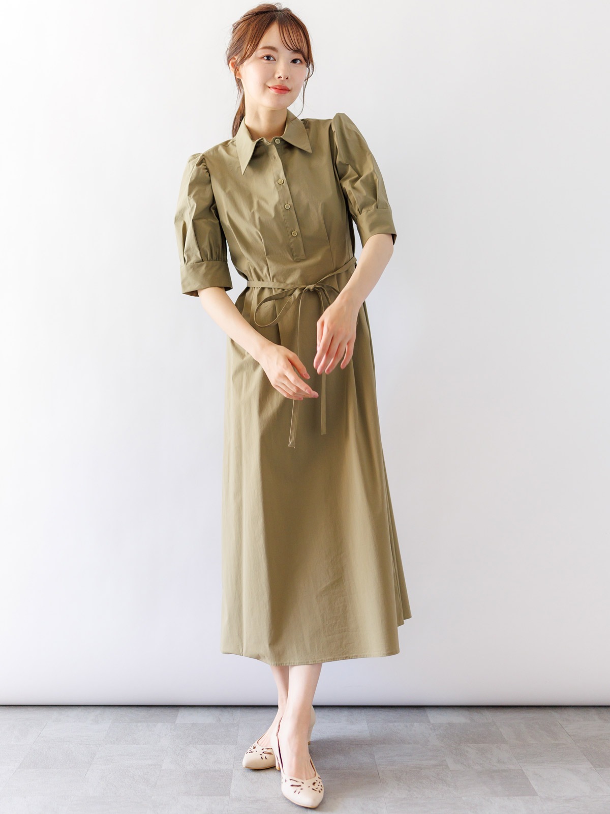 【50%OFF】タイプライターシャツワンピース